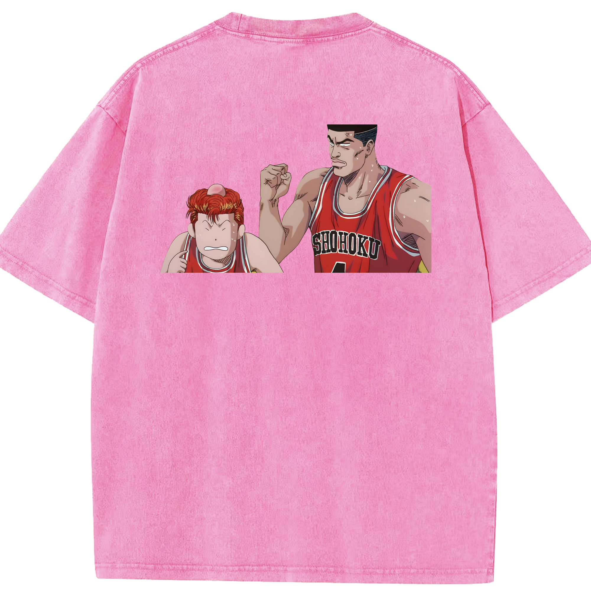 SLAM DUNK／スラムダンク 綿100% ヴィンテージ風 半袖Tシャツ（背面プリント）